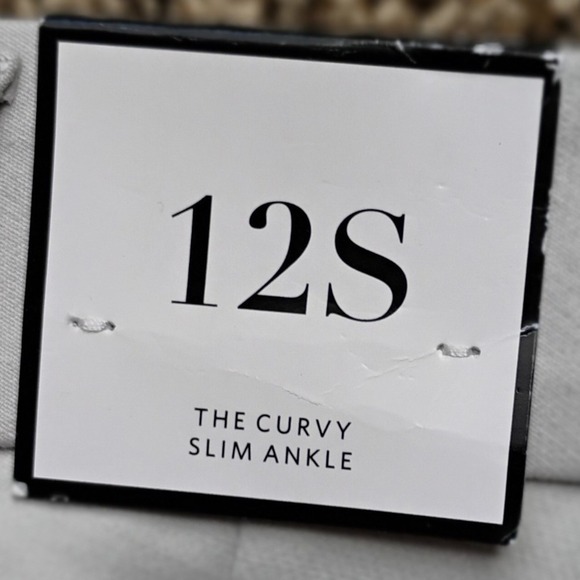 NWT White House Black Market Curvy Slim Ankle Pants Size 12 S Light Grey 2x30 - Picture 3 of 7